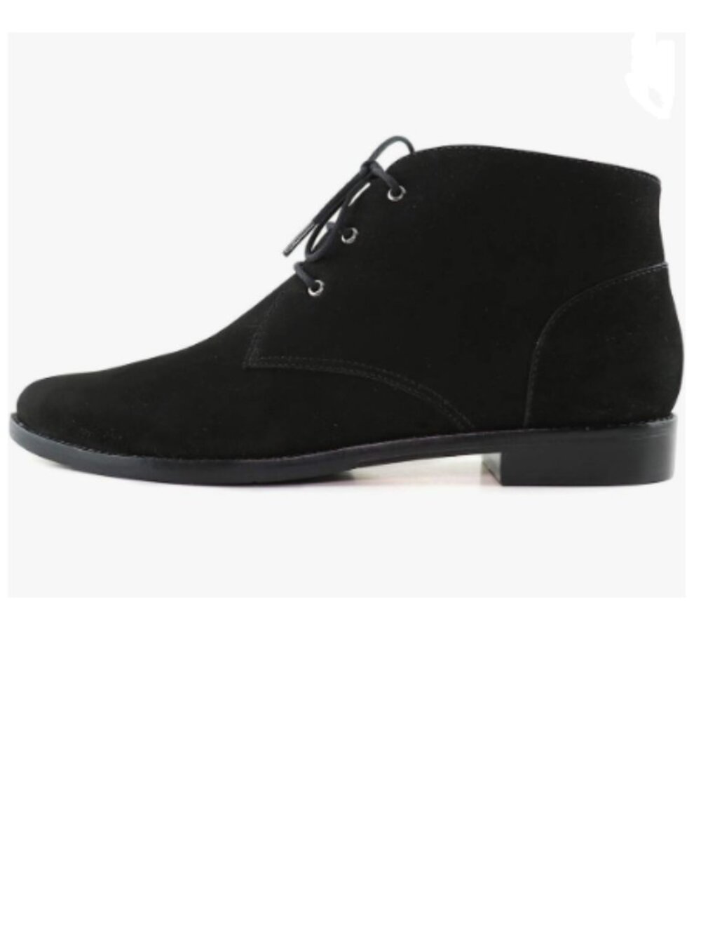 YDN Black Low Heel Pointy Toe Lace Up Chukka Ankle Boots Fall Winter Boot
